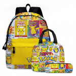 Pok&eacute;mon Pikachu Seljakott L&otilde;unakarp K&uuml;ljekotiga Komplekt Lastele &Uuml;li&otilde;pilasele Pokemon Kott