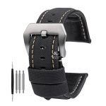 Nailon tekstuuriga nahast kellarihm Panerai jaoks PAM01661|441 Marina kellarihm must sinine 22mm 24mm 26mm rihmatarvikud k&auml;ev&otilde;rud 22mm