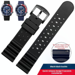 22m Meeste Seiko &otilde;huavaga fluoorkummi kellarihm Water Ghost 007 Abalone v&auml;ike mm Srpa21j1 SKX007 konservi silikoonist kellarihm 22mm black