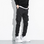 Kevad S&uuml;gis Meeste Teksad Mitme Taskuga T&ouml;&ouml;riided Cargo P&uuml;ksid Must Sinine Elastse V&auml;rvliga Denim Joggers Suur Suurus Teksap&uuml;ksid 8XL 8XL