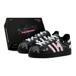 Adidas Originals SUPERSTAR Skateboard Shoes Unisex Low top Blue JI0079(TeamS1-S-BOX) 38⅔ black