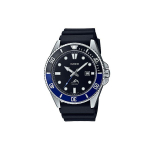 Casio Vintage Series &Uuml;mar sihverkalaga Swordfish Diver Helendavad osutid Kalender Kvartsliikumine Vaikrihm Meeste k&auml;ekellad Must MDV106B-1A1V Regular Watch Box,Black Dial