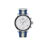 Tissot Quickster Kvartsmehhanismiga NBA Eriv&auml;ljaanne Golden State Warriors Meeste K&auml;ekell 42mm Valge sihverplaadi Roostevabast terasest korpus Nailonrihm T0954171703715 Blue Strap