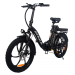 AVAKA BZ20 PLUS T&auml;iskasvanute elektriratas integreeritud ratastega 500W mootor 48V18.2Ah aku 120KG maksimaalne koormus Kokkupandav e-ratas linna liikumiseks must
