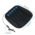 Jahutav autoventilatsiooniga istmekate 5 ventilaatorit/8 ventilaatorit Elektriline autoistmepadi Padi Universaalne suvine kontoriistme toolimatt USB-laadimine