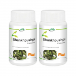 JAIN Shankhpushpi Kapslid 60 tk X 2 pakki Looduslik Taimne Toidulisand Vegan GMP Sertifitseeritud Igap&auml;evane Heaolutoetus
