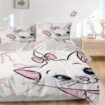 3 tk Aristocats Marie tr&uuml;kiga voodipesukomplekt, pehme ja mugav tekikott magamistoa, k&uuml;lalistetoa jaoks Q001 135x200cm