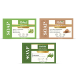 Multani Naturals Neem Tulsi Sandlipuu Aloe Vera Seebipakk 3 tk, iga&uuml;ks 125 g, Taimne Vanniseep K&otilde;ikidele Nahat&uuml;&uuml;pidele