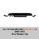 Volkswagen Polo MK5 6R 2009-2014 jaoks Auto Tagumine Kaitseraua Huul Diffuser Spoiler Splitter Keitekomplekt V&auml;lised Lisatarvikud Dekoratsioon Mod Gloss Black