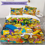 Simpsoni pere mustriga voodipesukomplekt Tekikate Padjap&uuml;&uuml;r Kodu kaunistus S&uuml;nnip&auml;evakingitus (1 * tekikott + 2 * padjap&uuml;&uuml;ri ilma s&uuml;damikuta)85 135x200cm yellow