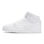 Jordan 1 Mid Triple White 2019 GS 554725-129 36.5