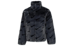 Nike Naiste Prinditud Kunstkarusnahk Jakk Aasia Suurused Tume Suitsuhall DQ6843-070 S