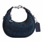 K&auml;ekott Jonie 15 Kristallidega Kaunistatud T&otilde;mblukuga Suede Mini &Otilde;la-Crossbody Kott Naiste Kotid S&uuml;gav-Sinine CW574-LHLIE Basic Set (Bag+Dust Bag)