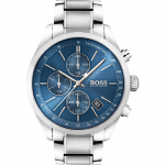 Hugo Boss 1513478 Grand Prix Sinise sihverplaadiga H&otilde;bedane Meeste k&auml;ekell 44 mm sinine