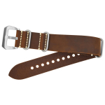 Retro Crazy Horse veisenaha rihma esimene kiht, r&otilde;ngasspand ja Nato Zulu ehtsast nahast rihm. 24mm black