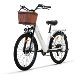 CYSUM X-City Elektriline linnaratas 250W Mootor 48V 10.4Ah Aku 60&ndash;80 km S&otilde;iduulatus 26&Prime; Rehvid Shimano 7-k&auml;iguline Madala raamiga valge