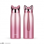 300ml Armas Kassik&otilde;rvadega Termoskann Kawaii Roostevabast Terasest Vaakumkolb, Kaasaskantav Reisim&uuml;ts T&uuml;drukutele ja Kingituseks 300ml 1pcs punane