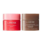 LANEIGE Huulte &Ouml;&ouml;maskide Minikomplekt Berry 8g + Chocolate 8g &Uuml;&ouml;huulte Hooldus Niisutav Huulemask K-Beauty red