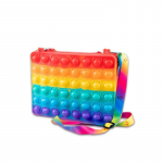 Erksav&auml;rviline vikerkaarev&auml;rviline makroon Pop It kott iPadi &uuml;mbris sensoorse mulliga Fidget m&auml;nguasjaga Rainbow