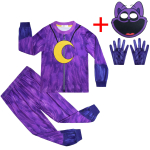 Uus Halloweeni Naeratavad V&auml;ikesed Olendid Cosplay Kost&uuml;&uuml;mid Tegevus H&uuml;pe S&uuml;gis&uuml;likond Karneval Lapsed CATNap Cosplay Kost&uuml;&uuml;m Naeratavad V&auml;ikesed Olendid 120CM&CATNap purple
