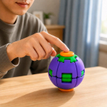 Loominguline Pressitav Gyro P&ouml;&ouml;rlev Pall Stressileevendaja M&auml;nguasi Fidget Spinner Laua Kaunistus Vidin purple