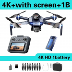 LSRC GT8 FPV Droon Professionaalne 8K HD kolme kaameraga 5G Wifi harjadeta mootor &Otilde;hu pildistamine Optilise vooluga RC nelikopter 4K + 1 battery