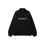 Carhartt WIP T&auml;hekujutisega poollukuga pikkade varrukatega dressipluus Meeste dressipluus Must CHXSWF23A037L-BKX S black