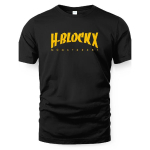 H-blockx meeste vintage T-s&auml;rk | &Uuml;mmargune kaelus, geomeetriline muster, kerge venivus, tavaline l&otilde;ige, vabaaja stiil, sobib igaks hooajaks S must