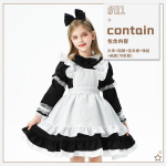 2026 uus Alice teenijat&uuml;druk Halloweeni laste kost&uuml;&uuml;mid cosplay laste kost&uuml;&uuml;mid lavastus kost&uuml;&uuml;mid S/100cm must