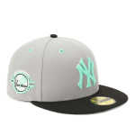 NEW ERA 59FIFTY MLB York Yankees K&uuml;ljepatchiga Kahev&auml;rviline M&uuml;ts Hall/Must ONSPOTZ Eksklusiivne Visori Alune Kinnisealune Pesapallim&uuml;ts 7 5/8 white