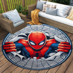 1 tk Marvel Spider-Man &uuml;mmargune vaip - libisemiskindel, masinpestav pol&uuml;estervaip elutoa ja magamistoa kaunistamiseks - t&auml;iuslik j&otilde;ulu- v&otilde;i Bi 120cm/47.2in