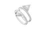 Swarovski Ortyx kristallr&otilde;ngas 5642986 Silver|50 white