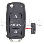 DR 4/5 Nupuga Asendus Flip HU66 Autov&otilde;tme Kest Korpuse Puldiga Volkswagen VW Sharan Multivan T5 Caravelle MPV jaoks 5 Button gray