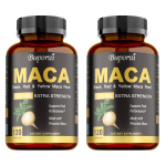 Buporai - 1500mg Peruu Must, Punane ja Kollane Maka Segu Ekstrakti Kapslid - Energia 120*2