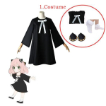 Anya Forger Cosplay Kleit Anime Spy X Family Forger Anya Cosplay Parukas Must Kleit Sokid Nukk Halloweeni Kost&uuml;&uuml;mid T&uuml;drukutele Naistele M