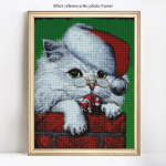 Teemantmosaiikpaigutus Loomade pildid kivikividega Kristallteemantmaal Kassi ristpistes 20X30CM