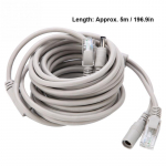 5M/10M/15M/20M RJ45+DC Ethernet CCTV kaabel IP-kaameratele NVR-s&uuml;steem 10Mbps/100Mbps 5m