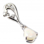 Les Tr&eacute;sors De Lily [F6080] &ndash; h&otilde;bedane ripats 'Goddess Opal' H&otilde;bevalge (roodiumiga kaetud) - 25x8 mm valge