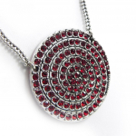NOA [G8322] - Collier Cr&eacute;ateur 'Sissi' rouge punane