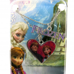 Reine des Neiges [M1041] - Collier cr&eacute;ateur 'Frozen - Reine des Neiges' coeur rose Heleroosa