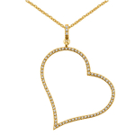 Altesse [M1173] - kullatud kaelakee  Love  valge kuld - 50x36 mm kuld