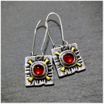 Vintage elemendid punane tsirkoon V&auml;rvide eraldamine Naiste k&otilde;rvar&otilde;ngad Pulmad igap&auml;evaseks kandmiseks aastap&auml;eva ehted