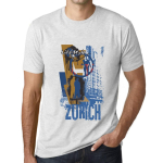 Meeste Vintage T-s&auml;rk Graafilise T-s&auml;rgiga Z&uuml;rich Lifestyle Vintage Valge 5XL anti-flash valge v&auml;rv