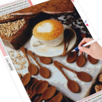 5D DIY Teemantmaali Kohv K&auml;sitsi valmistatud Kingitus Teemanttikandid 20X30CM