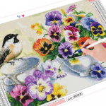 5D teemantmaal T&auml;isruuduline tarvikud Lillekaunistus Kodumosaiiklinnupildi jaoks 20X30CM