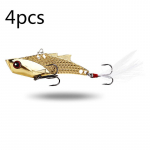 Sougayilang 4 tk / komplekt VIB s&ouml;&ouml;dad 3,5 tolli 23 g &otilde;ngekonksud lusikas Hardbait metallist p&uuml;&uuml;gilant bassi jaoks 4pcs kuld