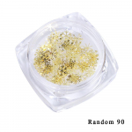 Nail Art plaastrid Nail Art K&uuml;&uuml;nte kaunistus J&otilde;ulud Kuldne V&auml;rvus J&otilde;ulud Metallic litrid valge