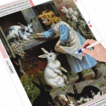 Teemantmaal Uus k&uuml;&uuml;liku teemanttikandid ristpistes t&uuml;drukute pildid kividest mosaiigist kodukaunistus Full Round (20X30CM)