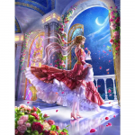 5D DIY Teemantmaal Anime Multifilm T&uuml;druk T&auml;isruudukujuline Teemanttikandid Mosaiik Rhinestone Ristpistes Kodukaunistus Full Square 50X70CM tumeroosa v&auml;rv