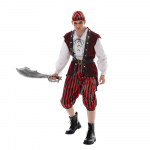 Meeste Halloweeni luksuslik piraadikost&uuml;&uuml;mikomplekt Cosplay peokleit M